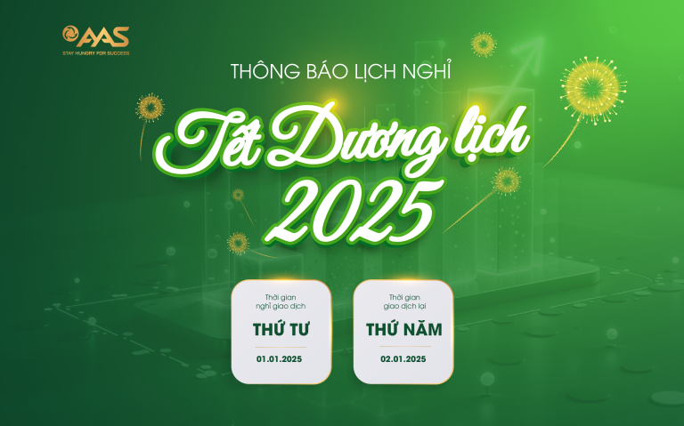 AAS THÔNG BÁO V/V NGHỈ GIAO DỊCH NHÂN DỊP TẾT DƯƠNG LỊCH 2025