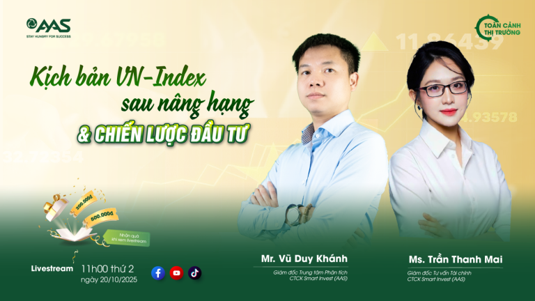 LIVESTREAM: TOÀN CẢNH THỊ TRƯỜNG | 20.10.2025 | KỊCH BẢN VN-INDEX SAU KHI NÂNG HẠNG VÀ CHIẾN LƯỢC ĐẦU TƯ