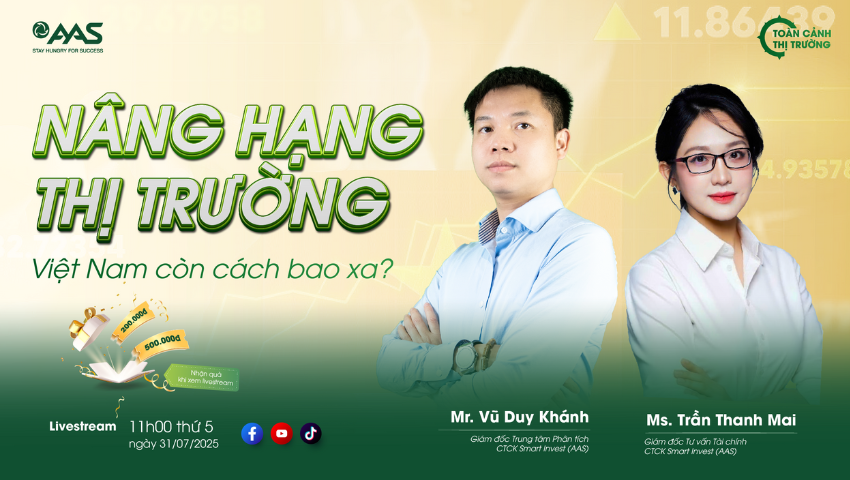 LIVESTREAM: TOÀN CẢNH THỊ TRƯỜNG | 31.07.2025 | NÂNG HẠNG THỊ TRƯỜNG - VIỆT NAM CÒN CÁCH BAO XA?