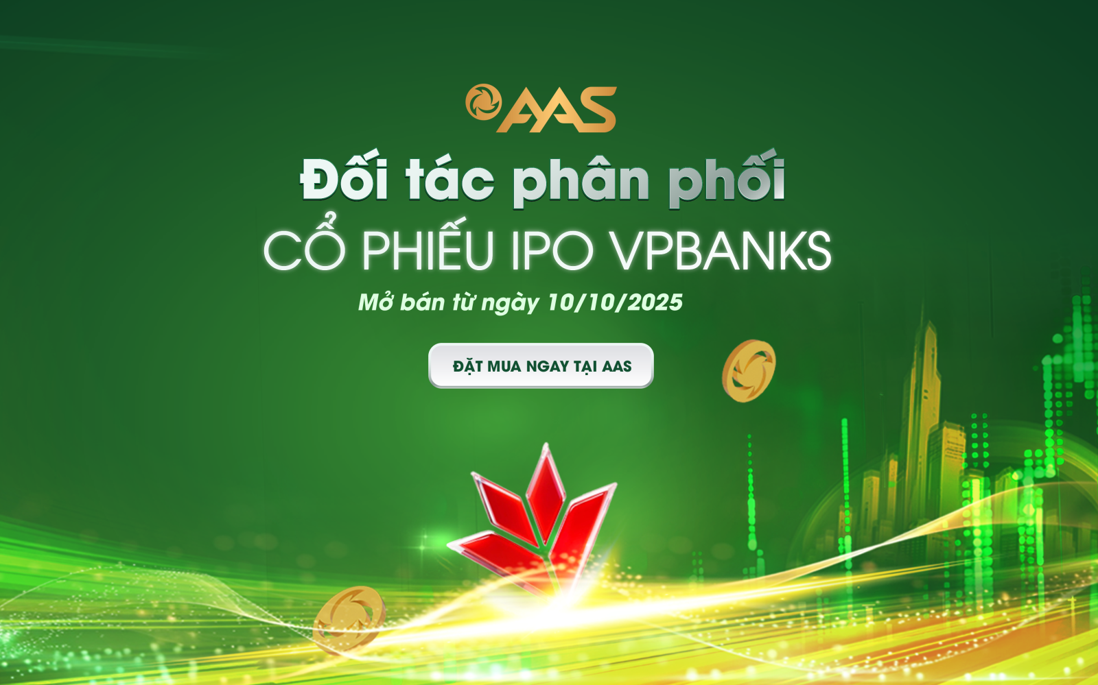 AAS TRỞ THÀNH ĐỐI TÁC PHÂN PHỐI CỔ PHIẾU IPO VPBANKS