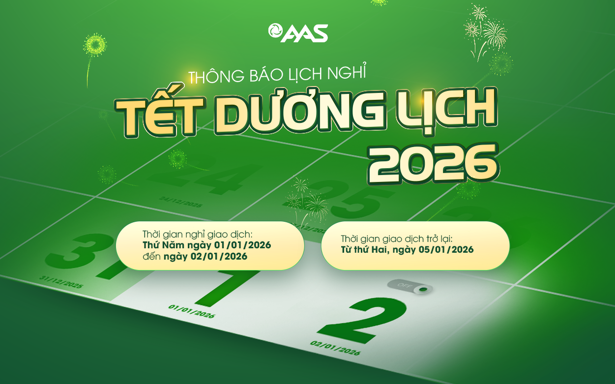 AAS THÔNG BÁO NGHỈ LỄ TẾT DƯƠNG LỊCH