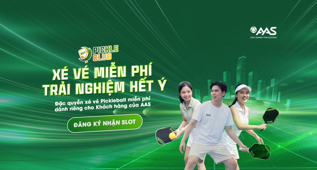 AAS PICKLE CLUB – ĐẶC QUYỀN XÉ VÉ PICKLEBALL MIỄN PHÍ HÀNG TUẦN DÀNH CHO KHÁCH HÀNG AAS
